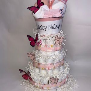Custom name diaper cakes